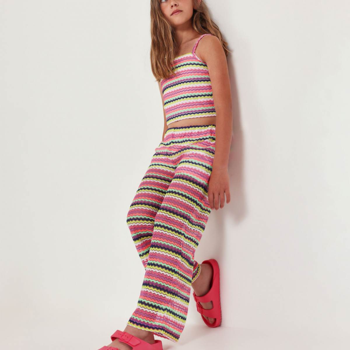 Ver Pantalón niña punto zig zag