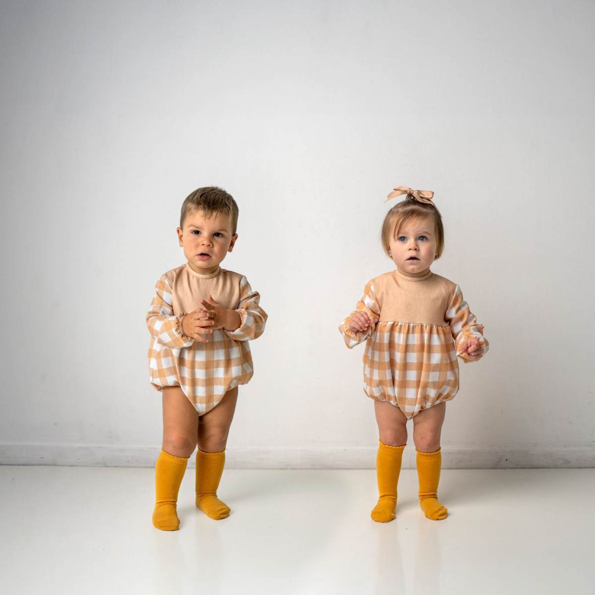 Ver Pelele cuadros mostazas