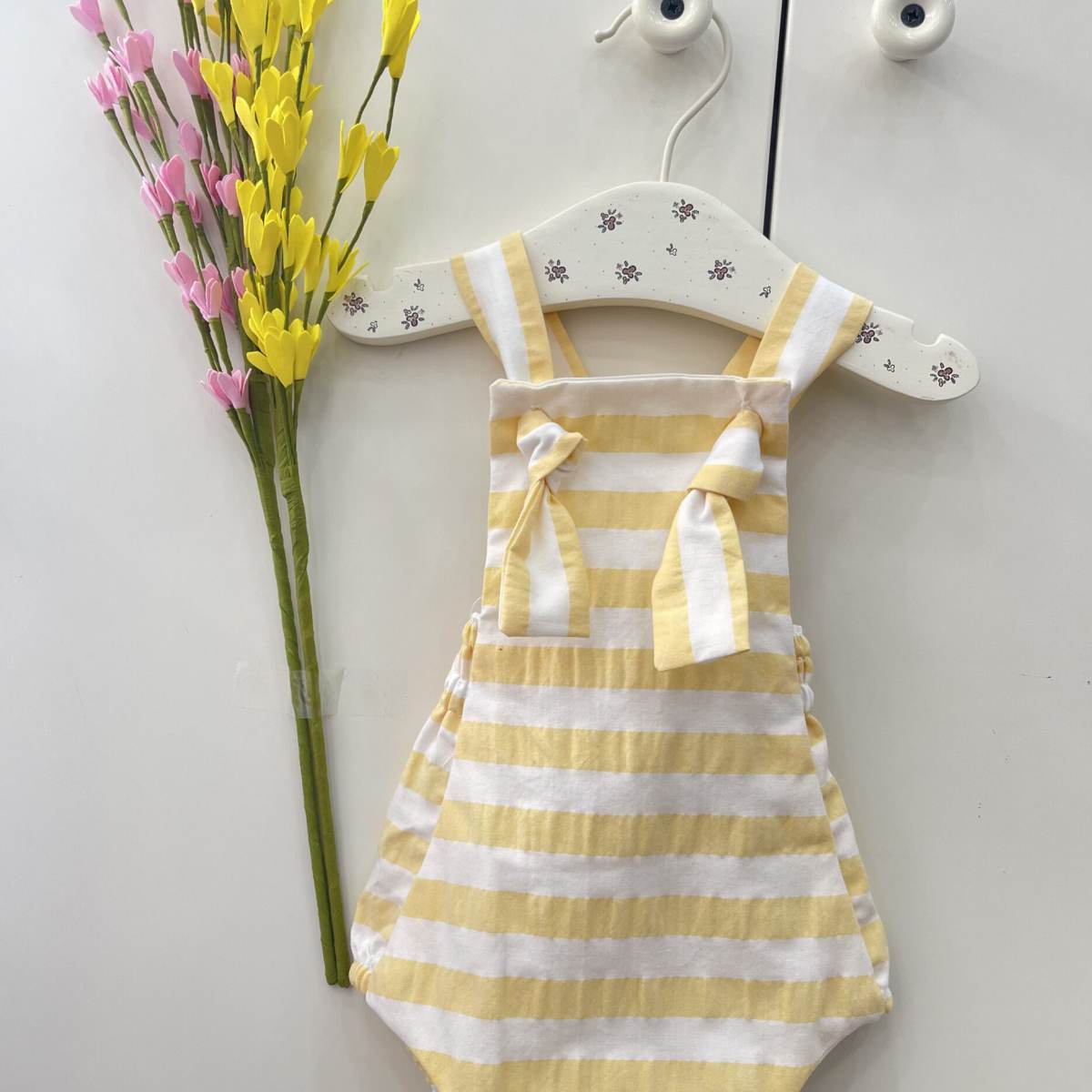 Ver Ranita unisex rayas amarillo/blanco