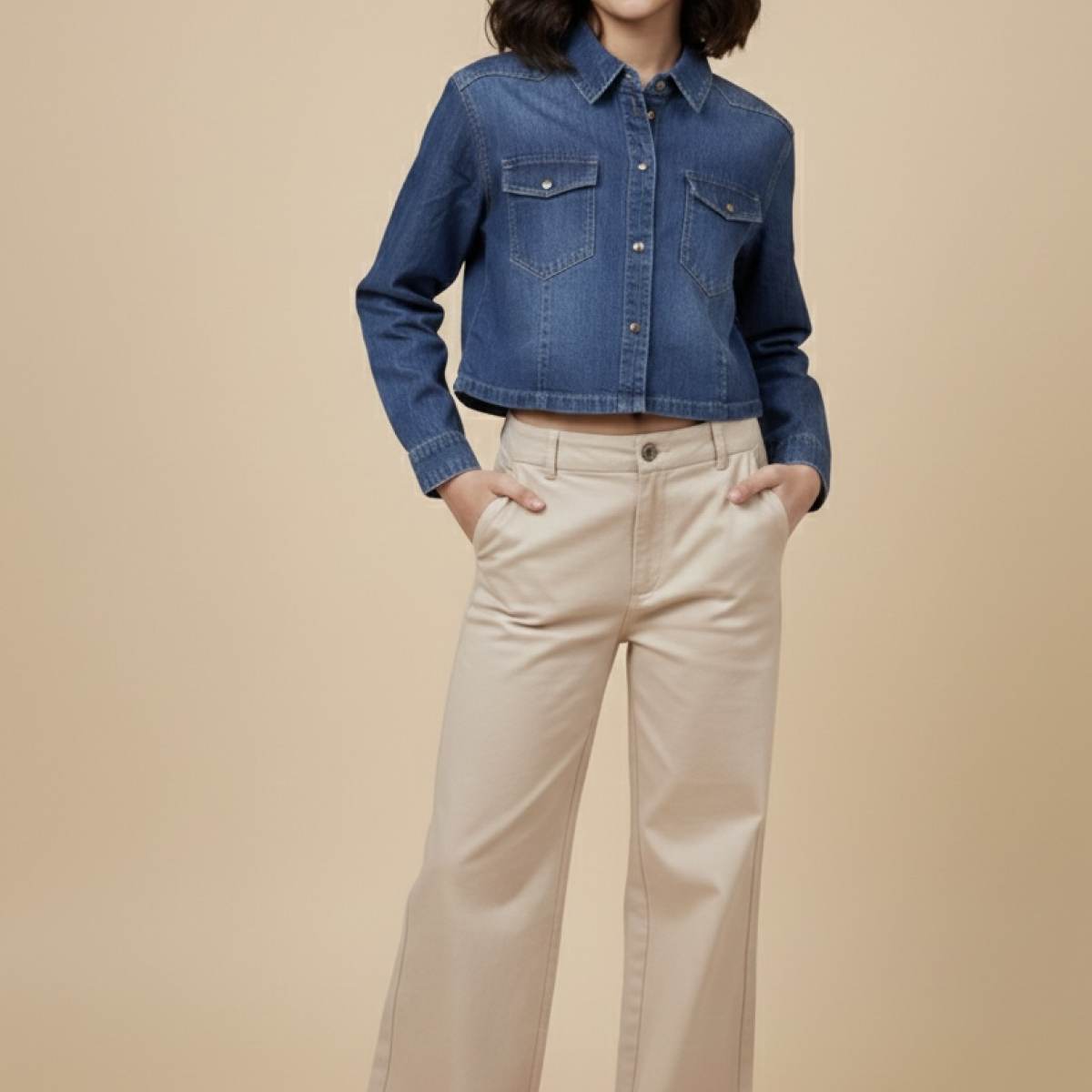 Ver Camisa denim oscuro niña