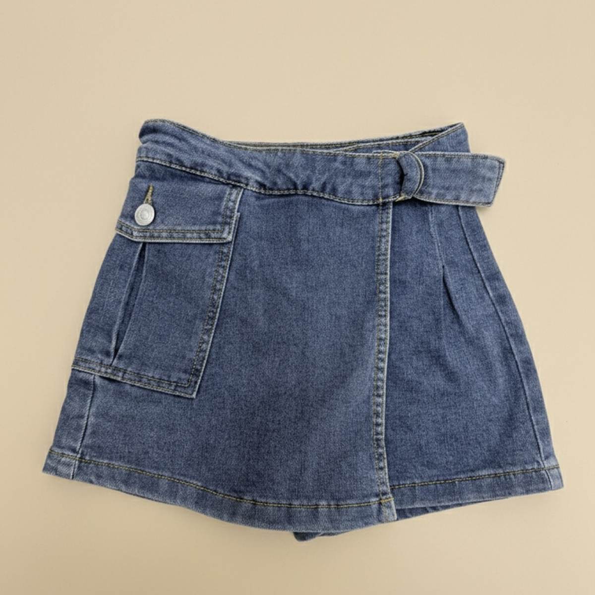 Ver Falda pantalón niña denim oscuro