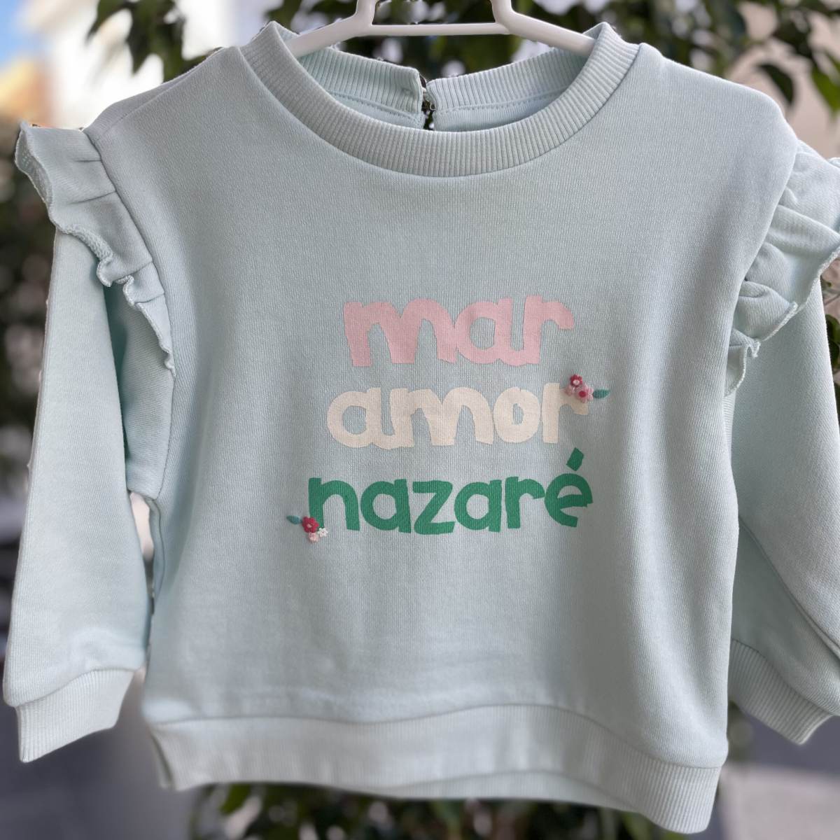 Ver Sudadera bebé niña nazaré turquesa