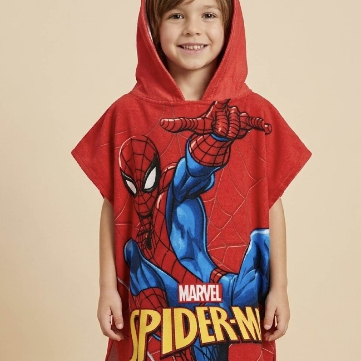 Ver Poncho toalla spiderman rojo