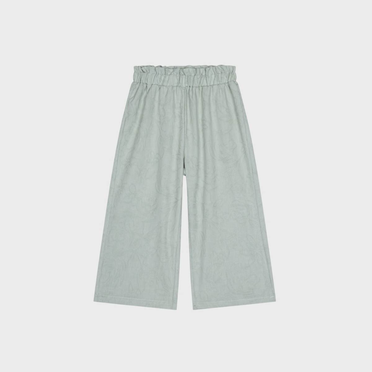 Ver Pantalón bebé niña flores verde/blanco