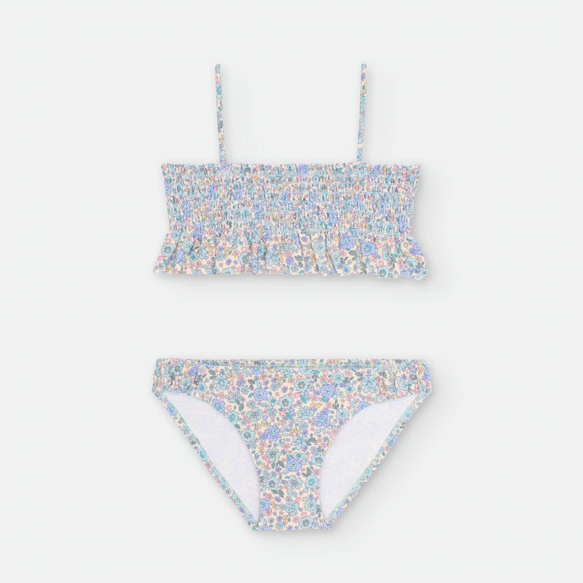 Ver Top bikini elástico flores pastel