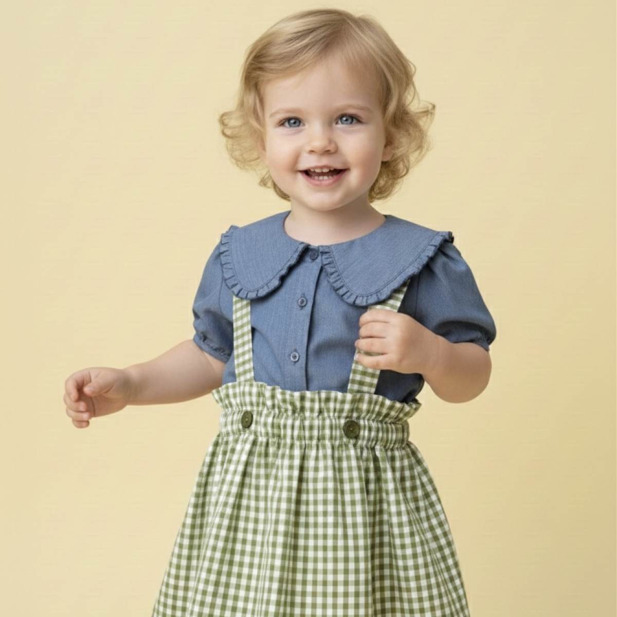 Ver Peto falda niña pistacho