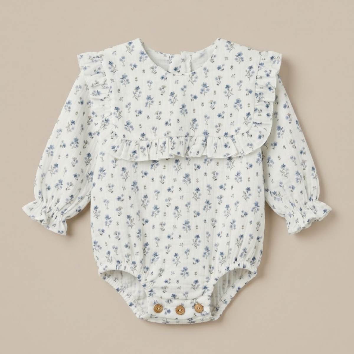 Ver Pelele unisex bambula flor azul