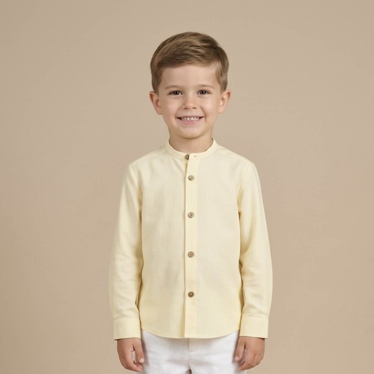Ver Camisa niño amarilla rayas dulce