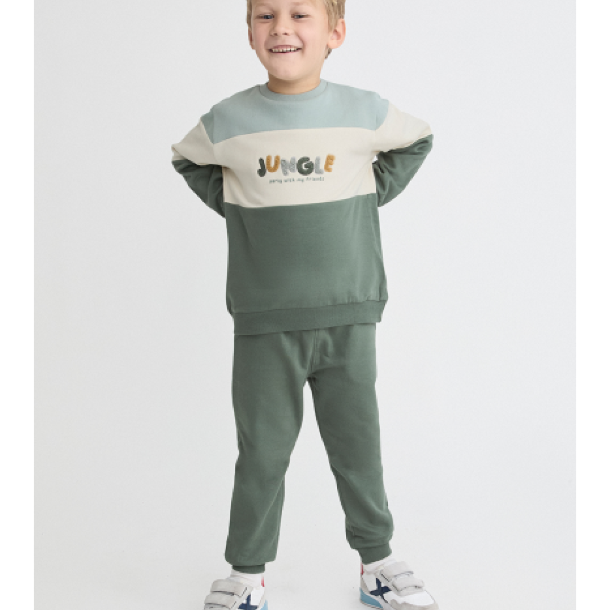 Ver Conjunto niño jungle verde