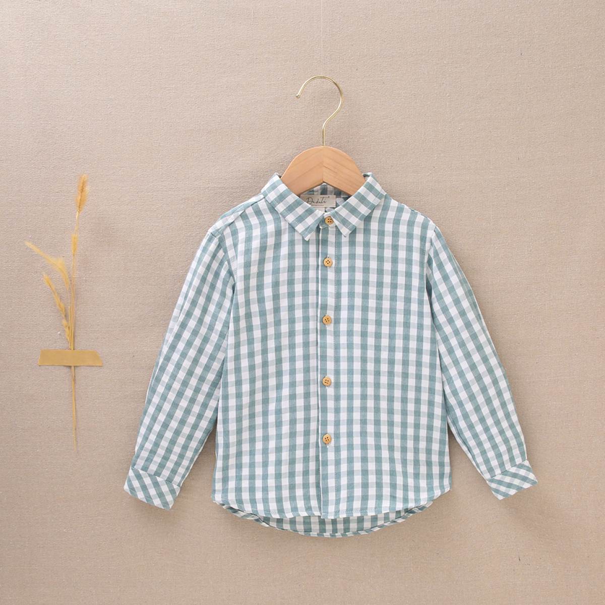 Ver Camisa niño vichy verde/blanco