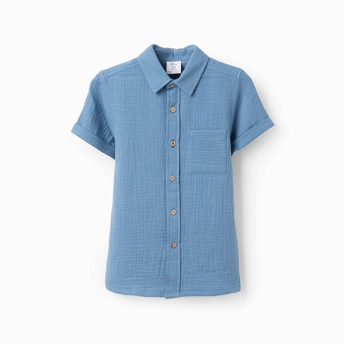 Ver Camisa niño bambula turquesa