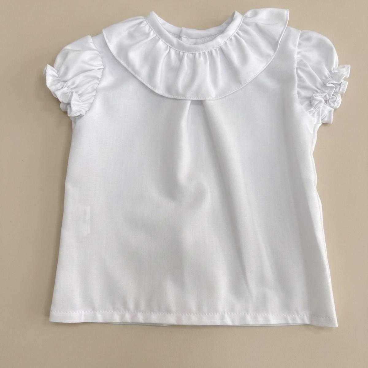 Ver Camisa bebé niña cuello volante
