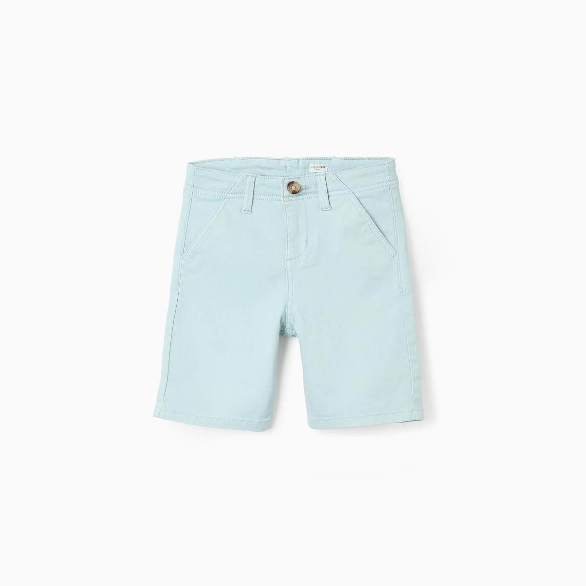 Ver Pantalón chino corto niño, azul claro