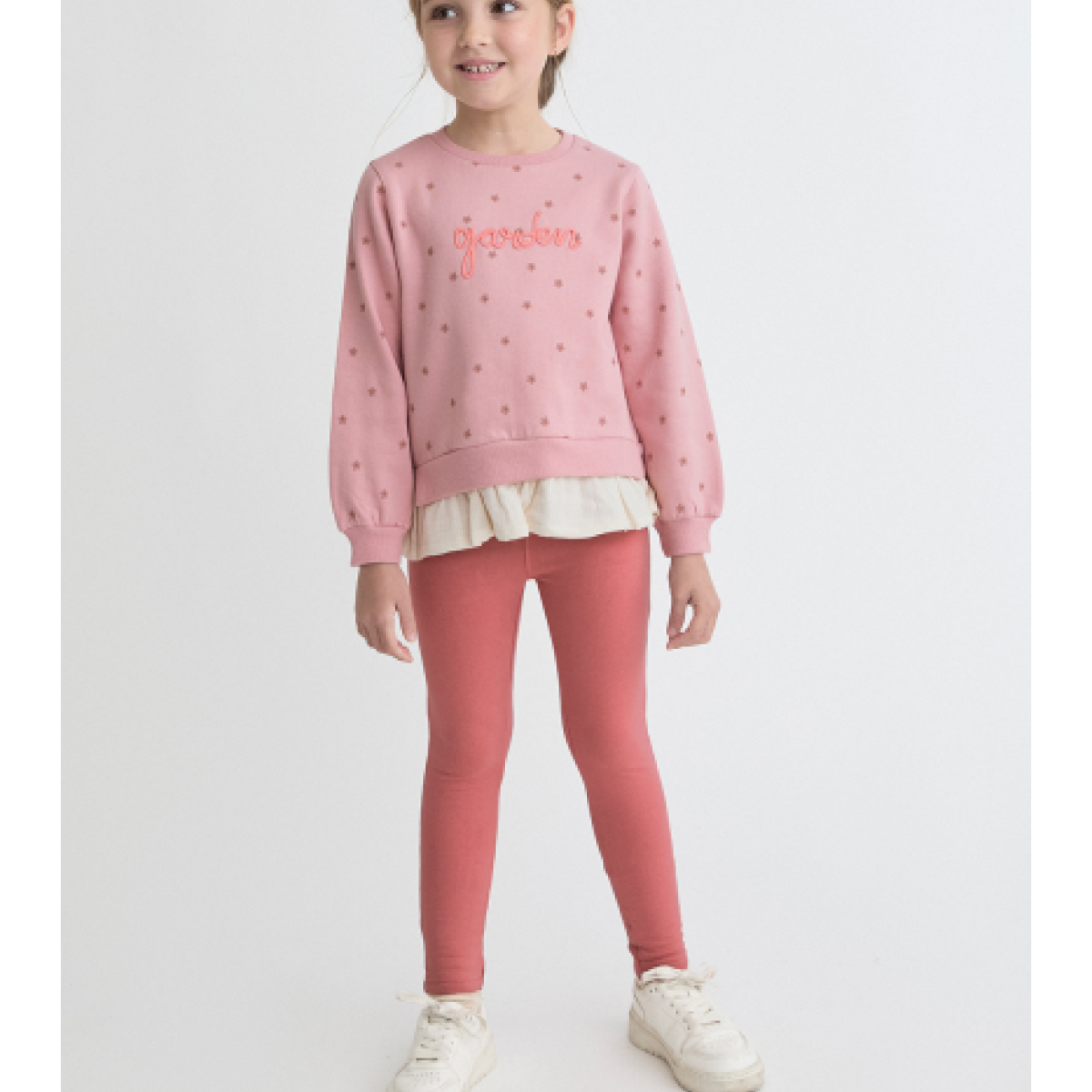 Ver Conjunto niña garden rosa