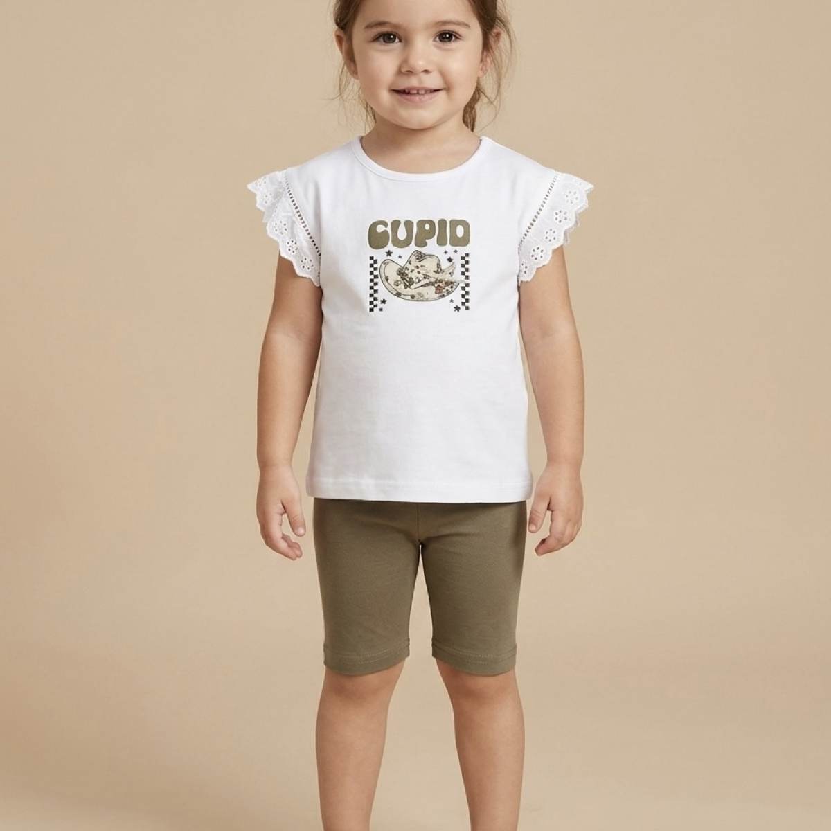 Ver Conjunto bebé niña cupid naranja