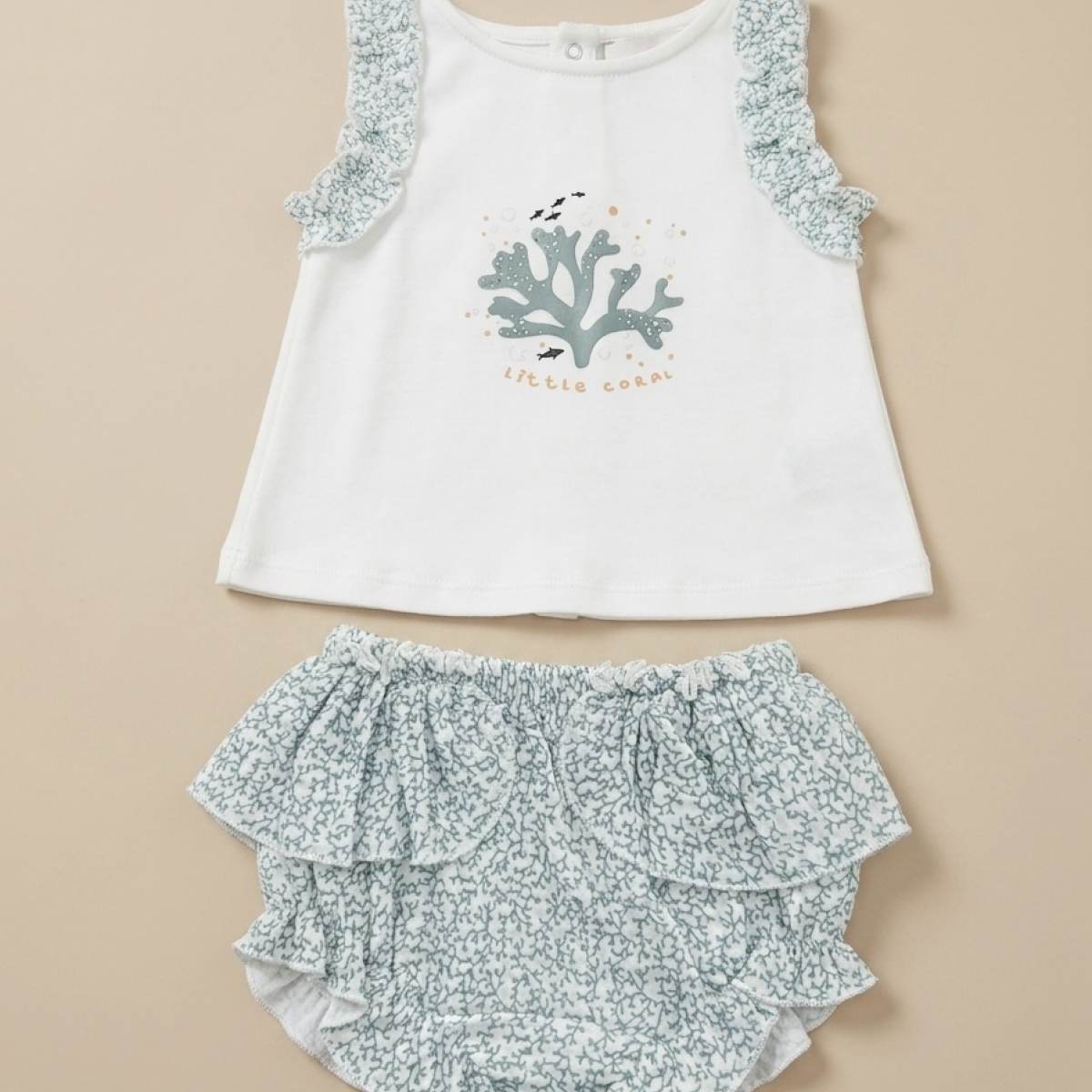 Ver Conjunto bebé niña coral
