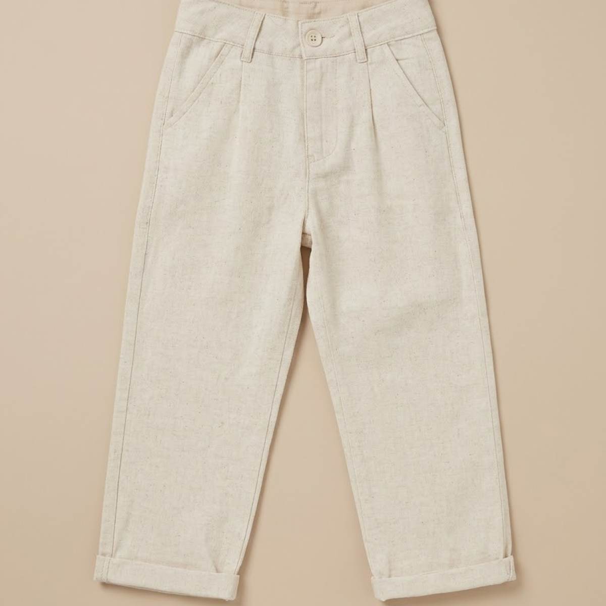 Ver Pantalón suelto mezcla lino niño