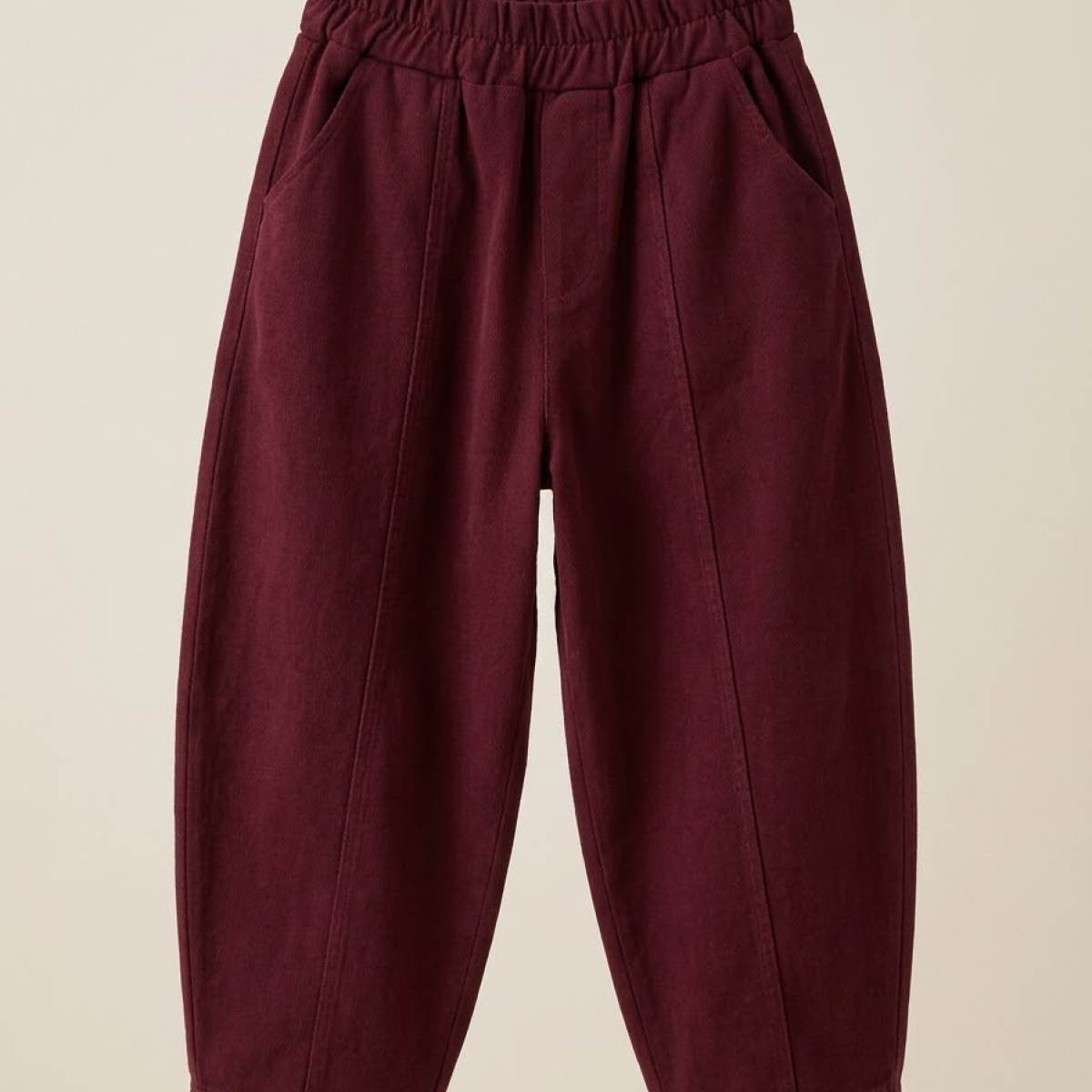 Ver Pantalón wide leg unisex granate