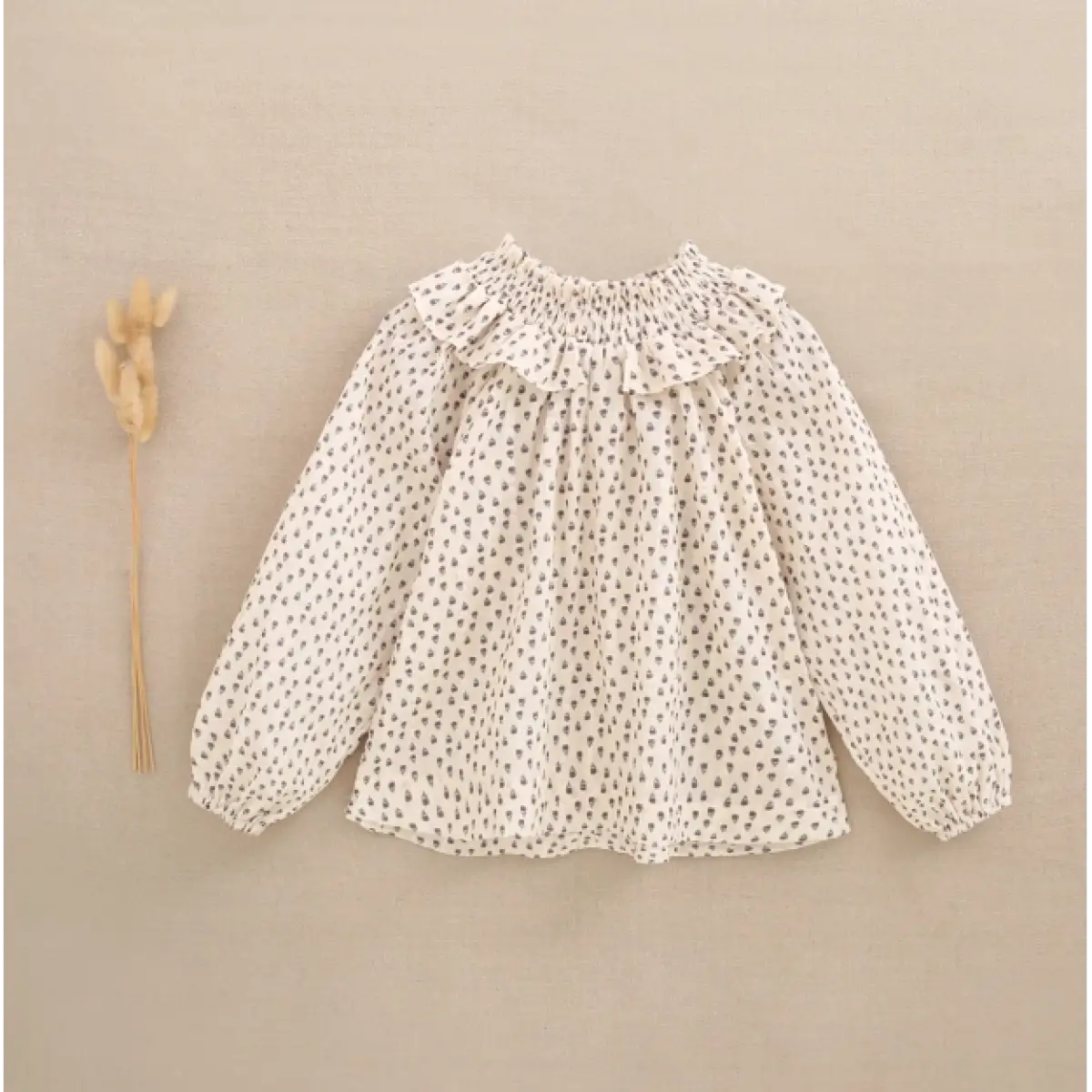Ver Camisa niña cuello elástico flores