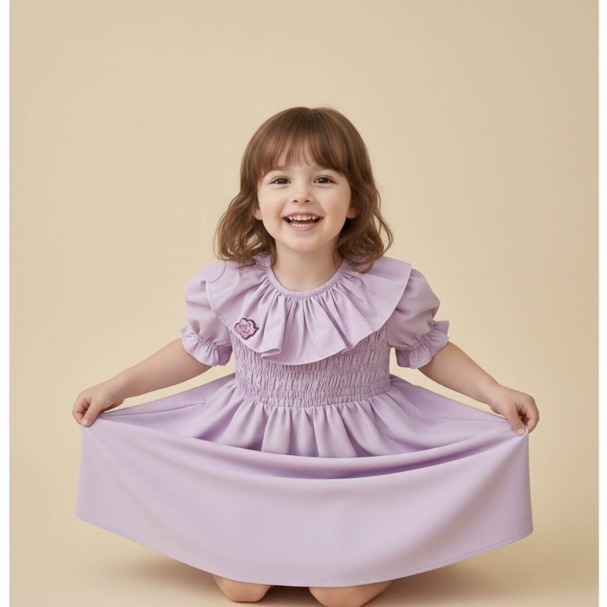 Ver Vestido niña olivia elástico rosa