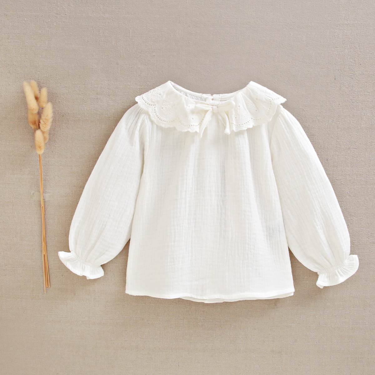 Ver Camisa bambula cuello bordado