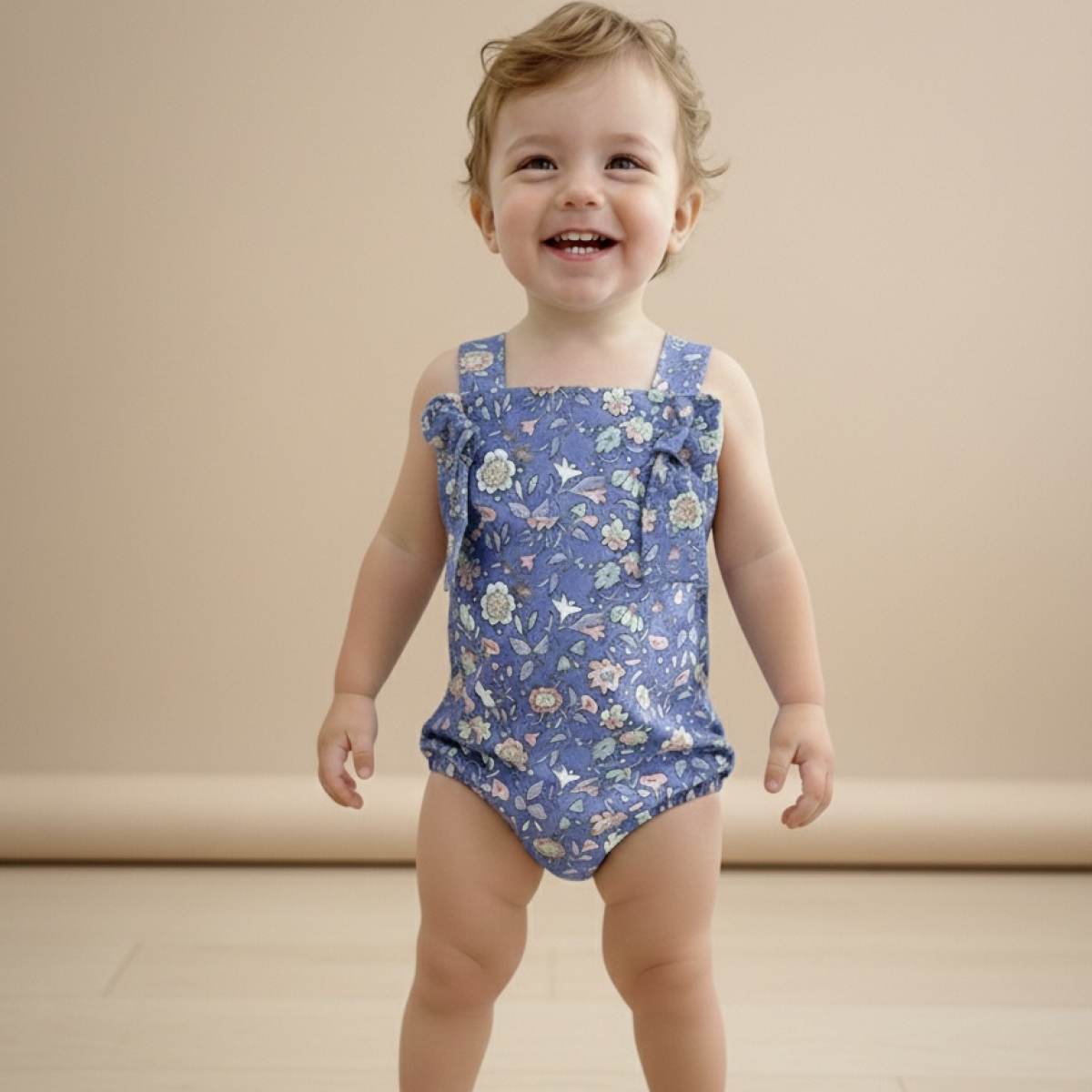 Ver Ranita unisex flores azul
