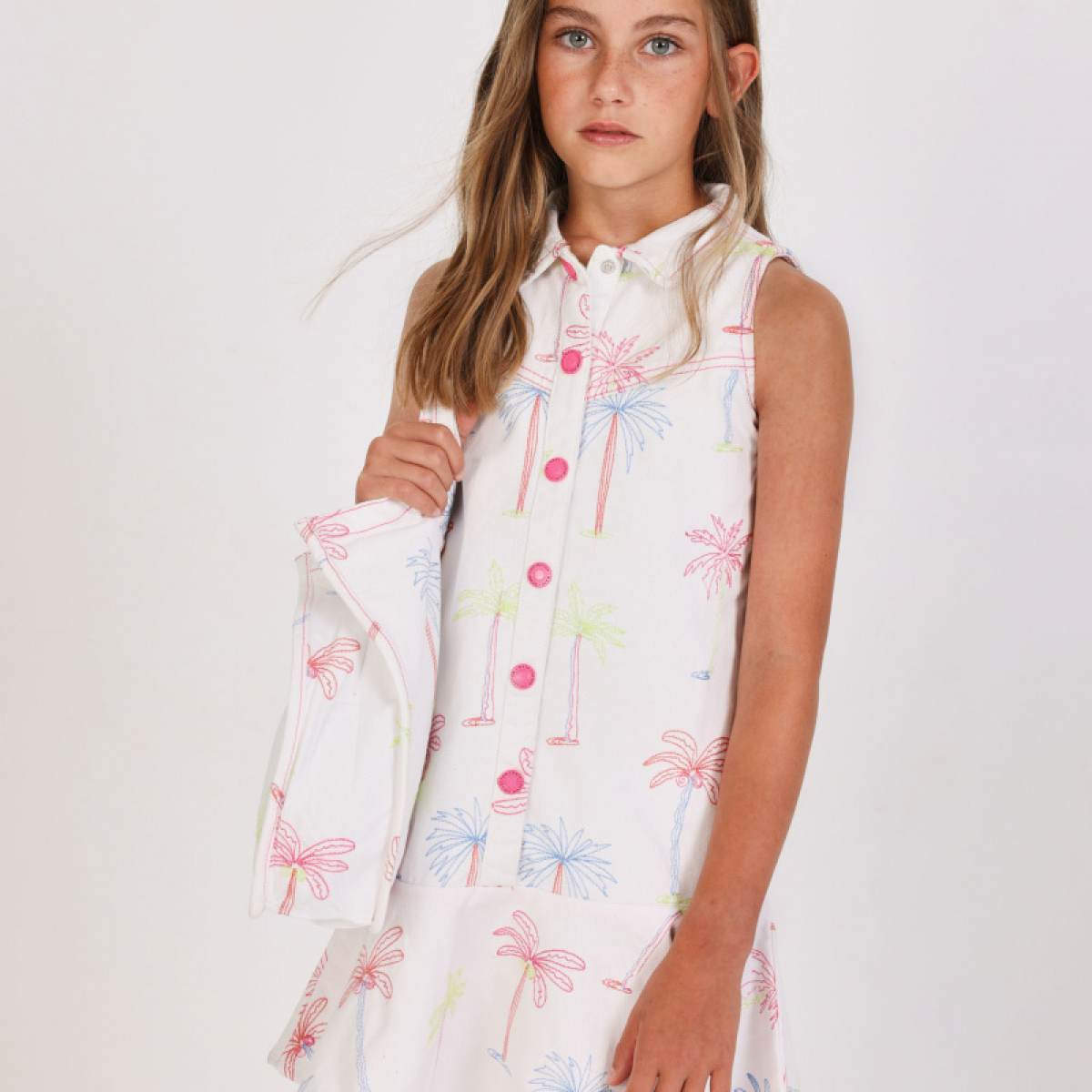 Ver Vestido niña palmeras