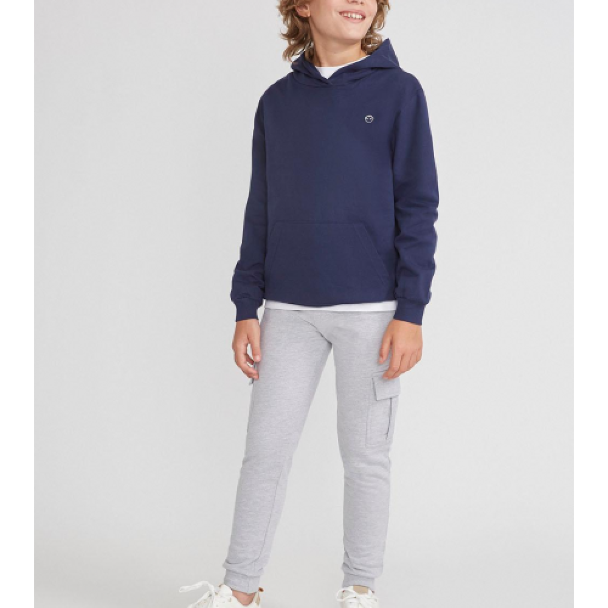Ver Pantalón jogging cargo niño gris (con pelo)