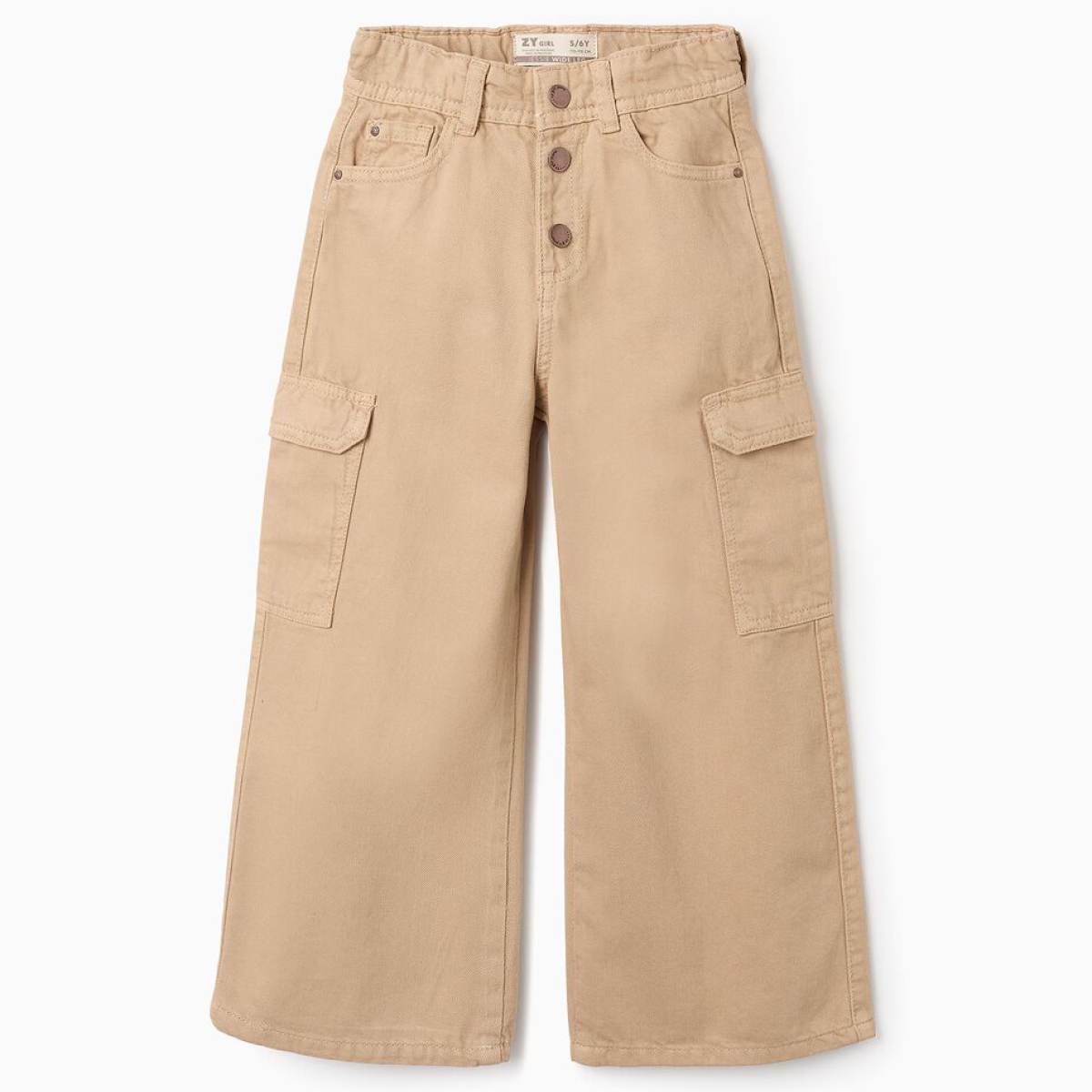 Ver Pantalón niña bolsillos cargo camel