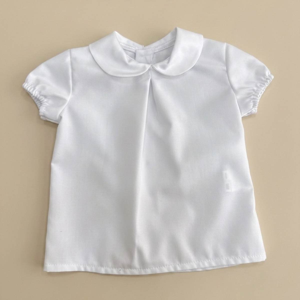 Ver Camisa bebé niño cuello bobo blanca