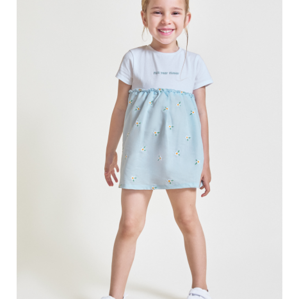 Ver Vestido algodón niña margaritas