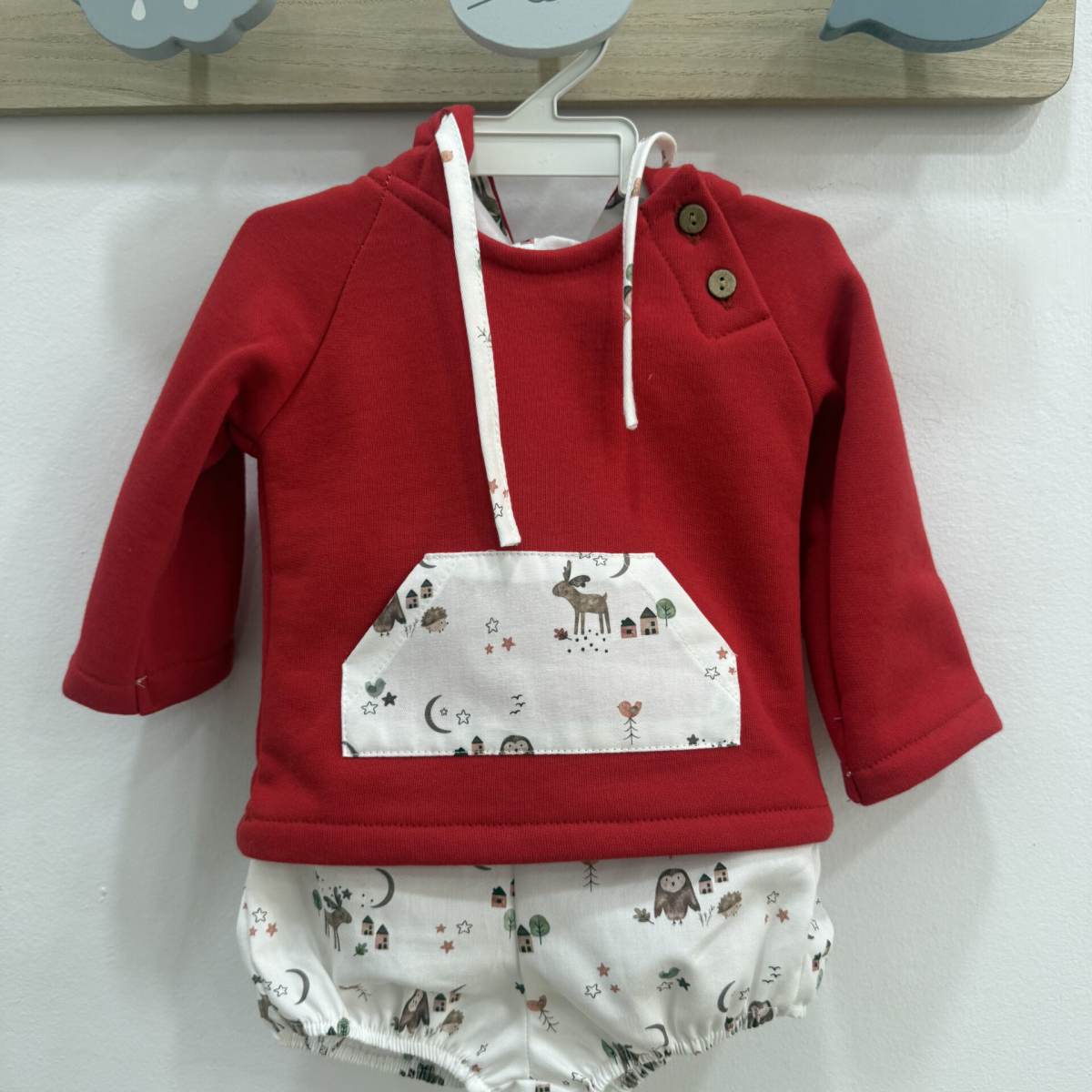 Ver Conjunto felpa niño rojo bosque