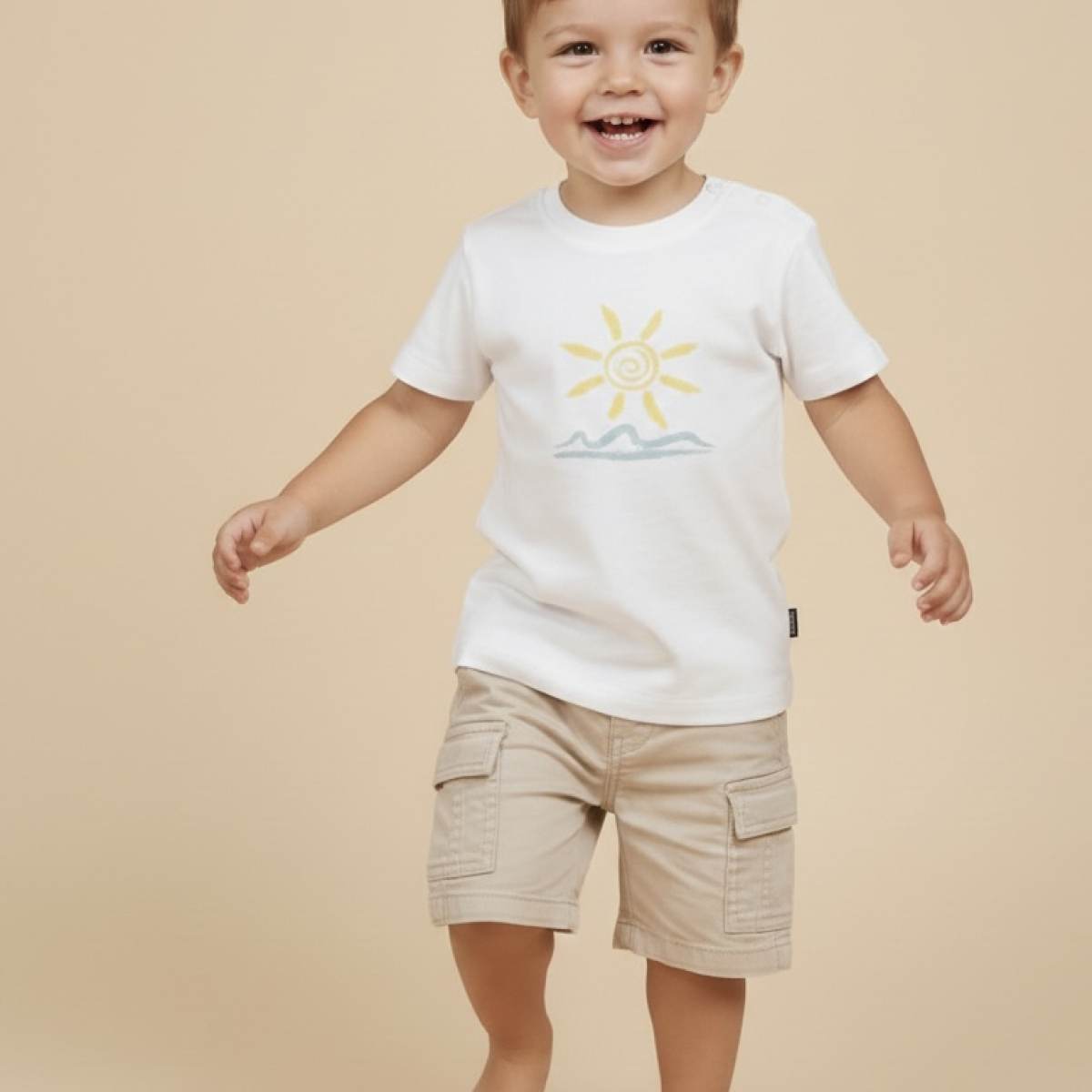 Ver Pantalón bebé niño beige bolsillos