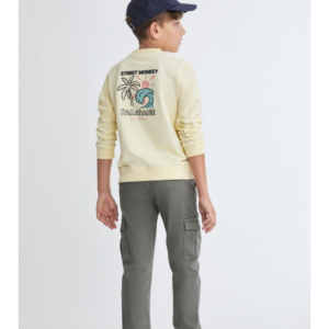 Pantalón niño bolsillo verde